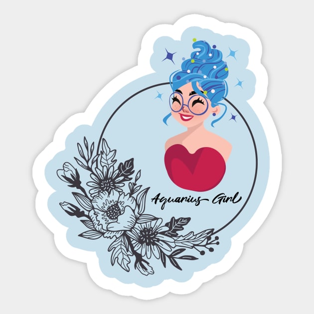 Aquarius Girl Sticker by AirshipRebekah